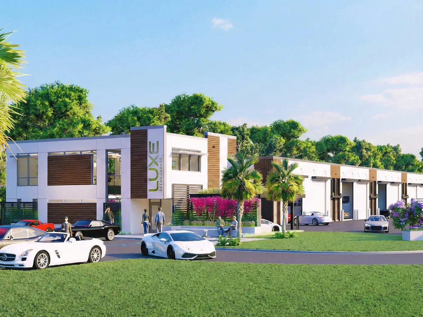 Rendering of the original Luxe Dream Garage community in Sarasota